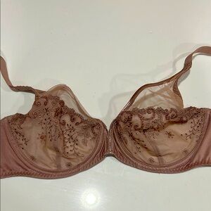Simone Pérèle Delice Sheer Plunge 34D Brown Metallic